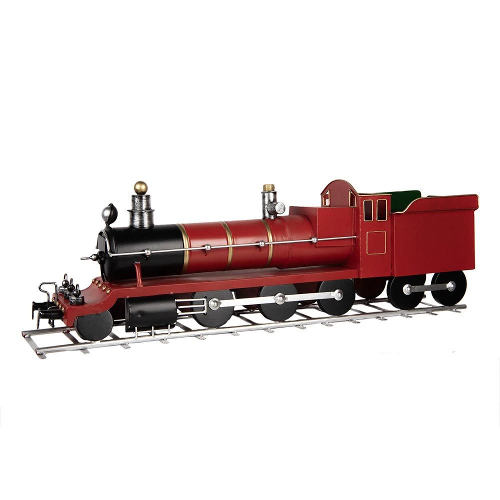 Decoration image train 86x18x27 cm red metal by Clayre & Eef.