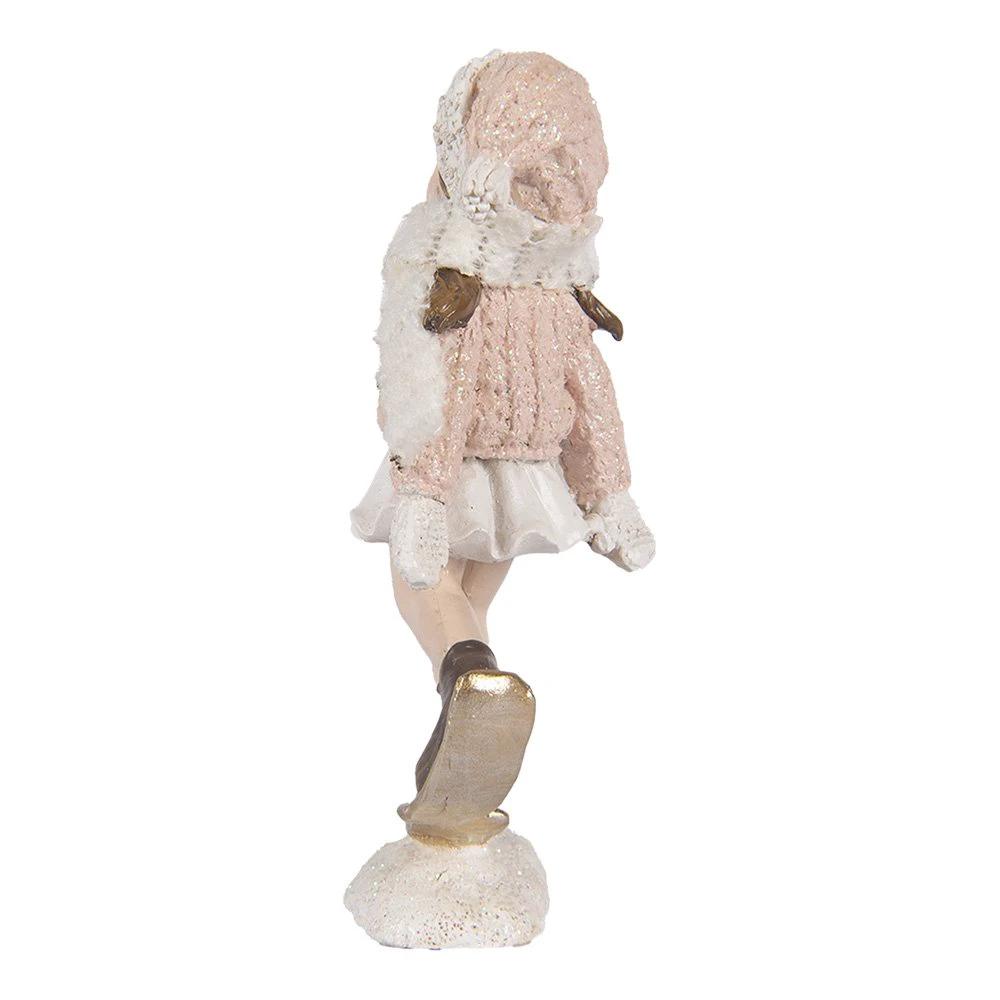 Decoration image child 4x3x10 cm pink plastic by Clayre & Eef.