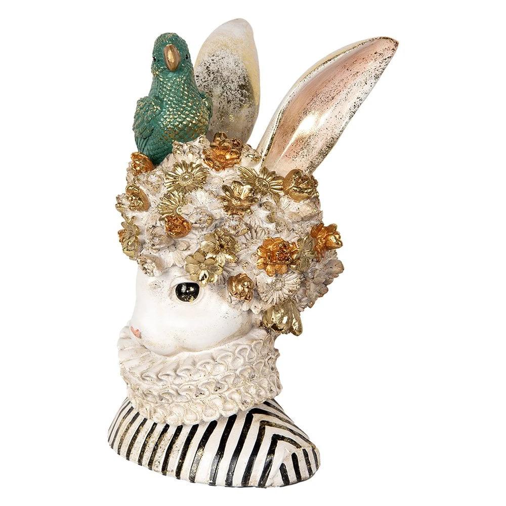 Dekorationsbild Hase 23x21x35 cm beige Kunststoff von Clayre & Eef.