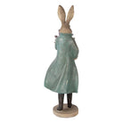 Decoration Statue Rabbit 17x15x53 cm Gold-colored Plastic by Clayre & Eef.
