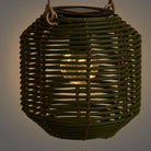 Crewe Lantern, rechargeable with integrated solar panel, green by EMIRELLE