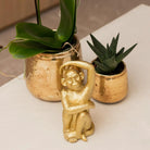 Hummingbird Home | Ornament - Decoration statue Sitting Monkey - Gold by Kolibri Company