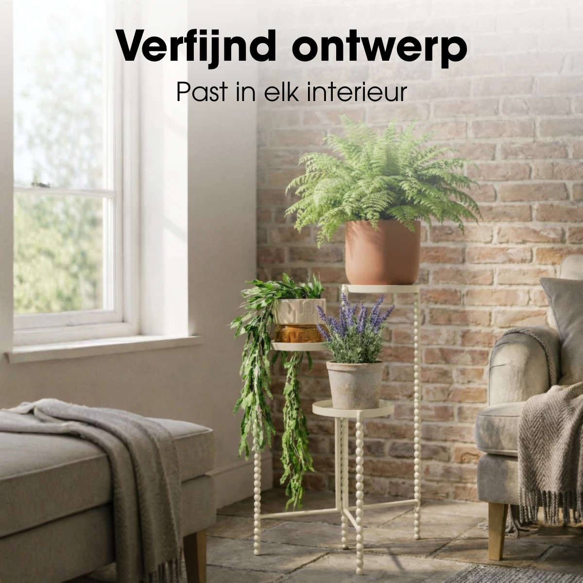Plant stand Salvo Off-white by Mica Decorations