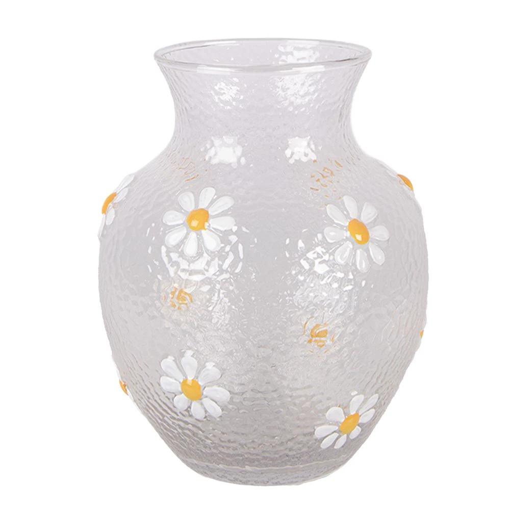 Vase Ø 13x16 cm Transparent Glass by Clayre & Eef.