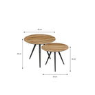 Side table set Jailey Brown by Mica Decorations