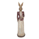 Decoration Statue Rabbit 9x9x35 cm Brown Plastic by Clayre & Eef.