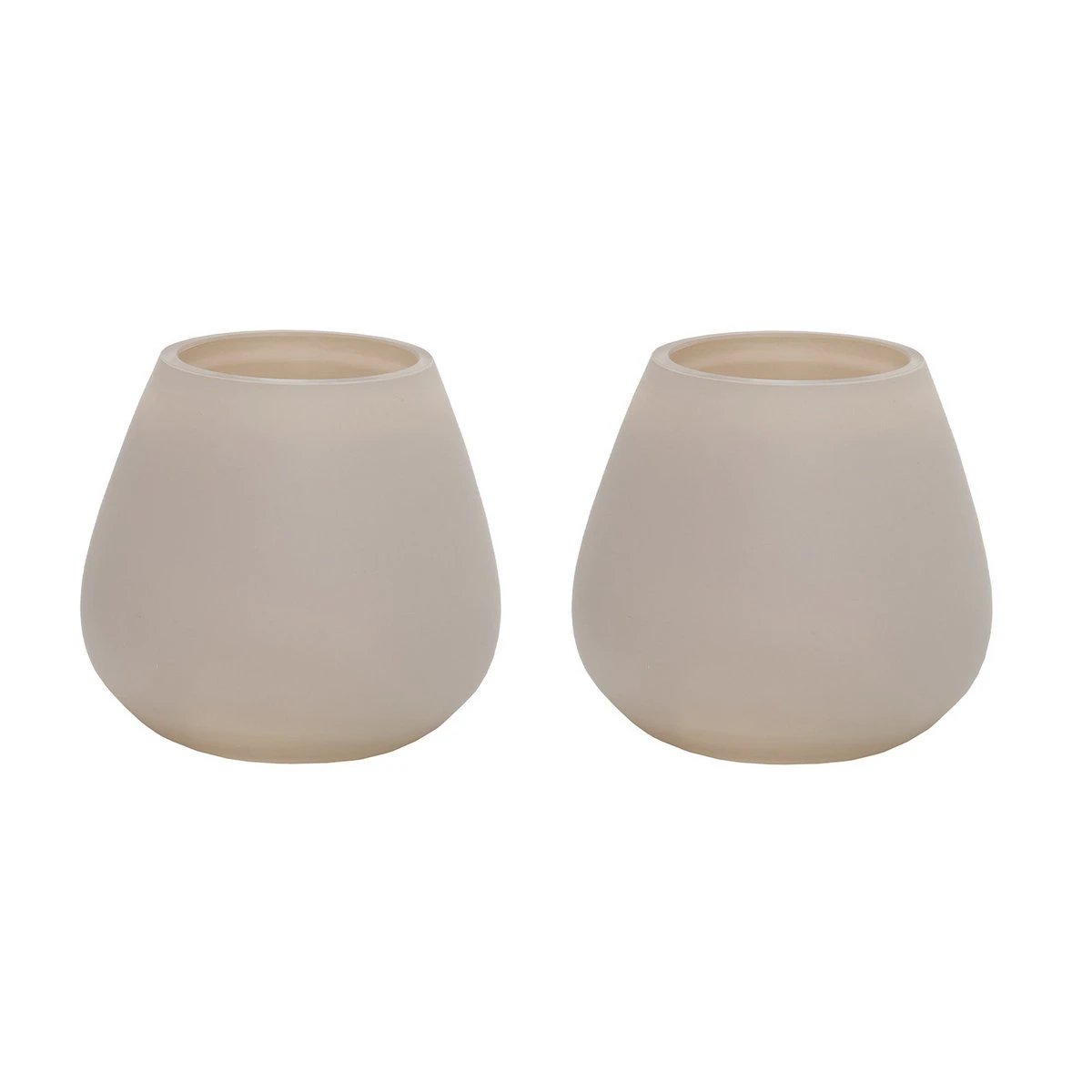 Tea -light holder - Tasman XS Matte Ivory (set of 2 pieces) by Vase The World