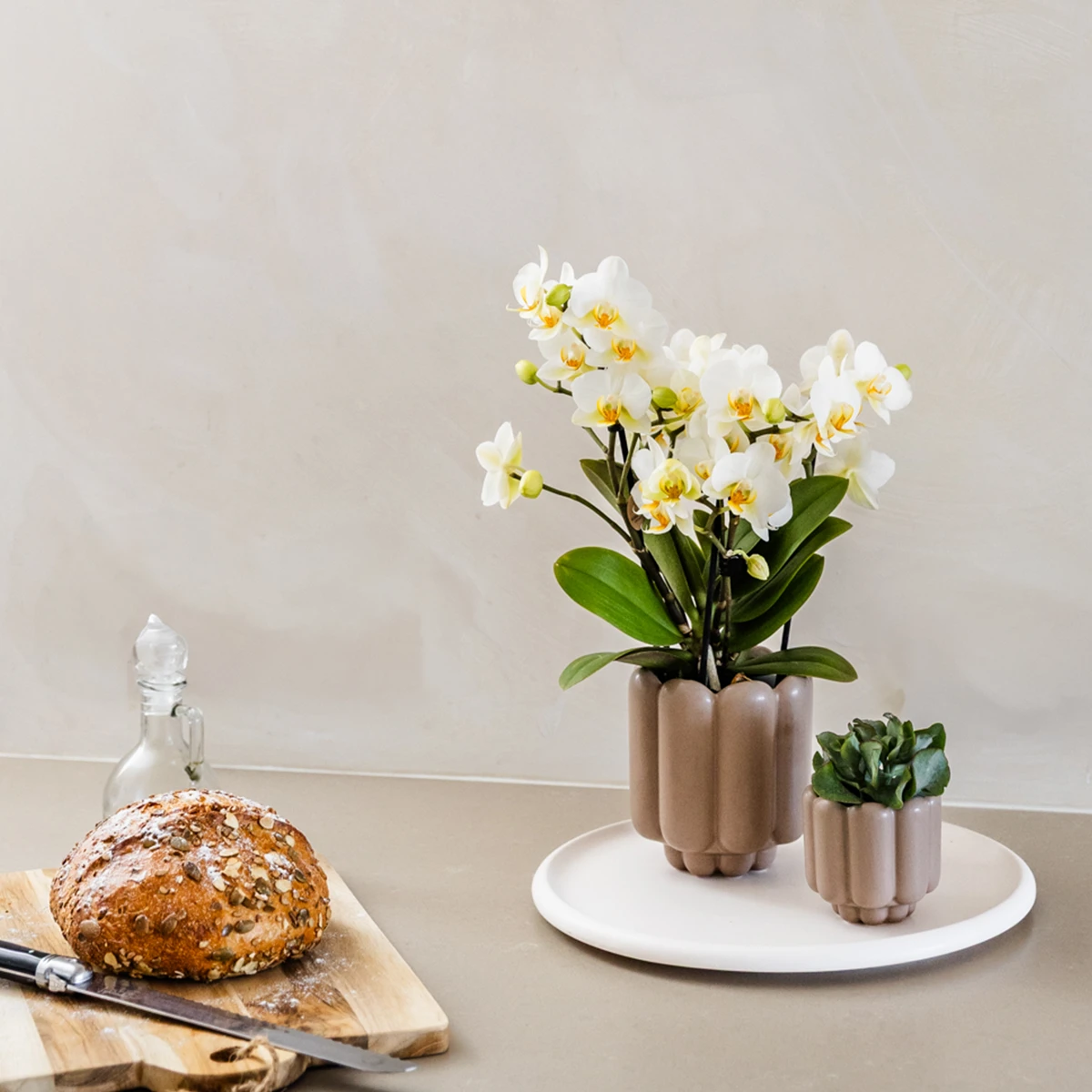Kolibri Home | Retro Sierpot - Sand - Ø6cm by Kolibri Company