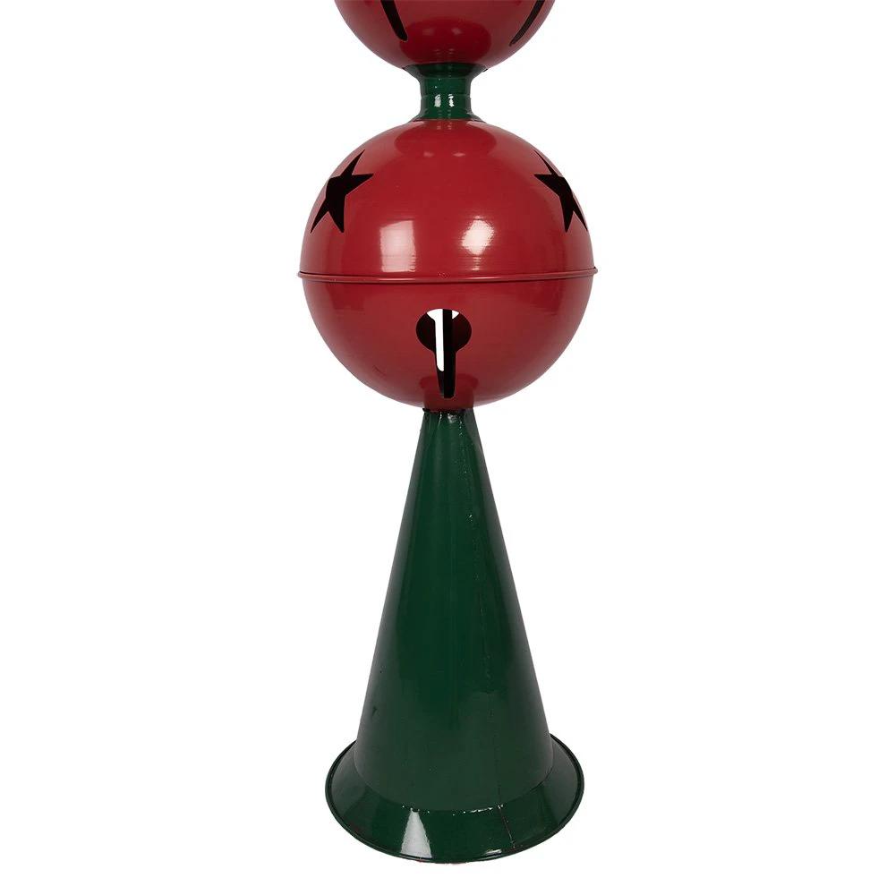Christmas Decoration Statue Ø 31x193 cm Red Green Metal by Clayre & Eef.
