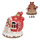 Decoration House with LED Gingerbread house 14 cm Red Plastic Gingerbread house by Clayre & Eef.