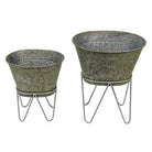 Dekorativer Pflanzenhalter (2) 46x38x26/56/37x31x23/43 cm von Clayre & Eef.