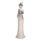 Image frog 7x7x32 cm beige purple plastic by Clayre & Eef.