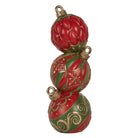 Christmas decoration with LED lighting 14x14x40 cm Red Plastic by Clayre & Eef.