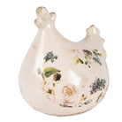 Decoration Statue Chicken 12x11x13 cm Beige Ceramic by Clayre & Eef.