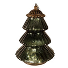 Christmas decoration with LED lighting Christmas tree Ø 16x22 cm Green Glass by Clayre & Eef.