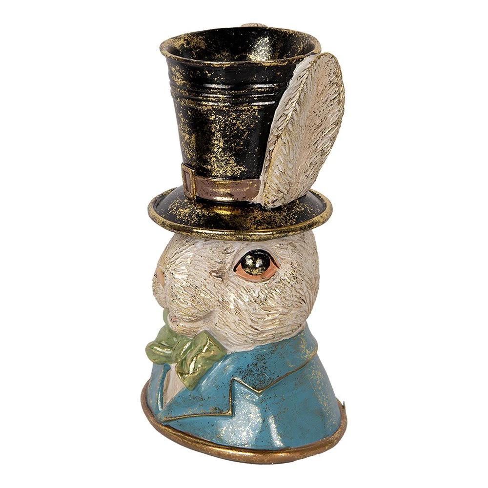 Decoration image rabbit 29 cm beige plastic by Clayre & Eef.