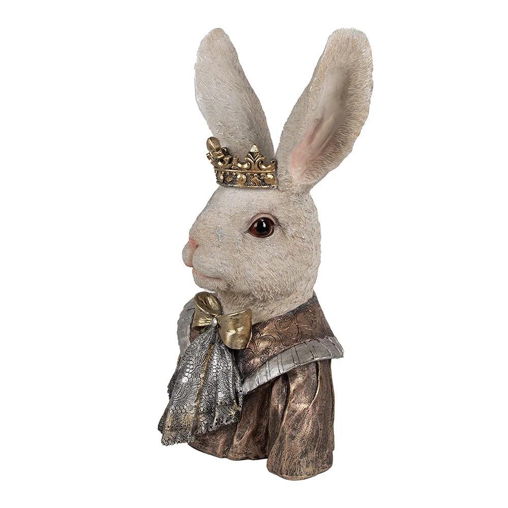Hasenstatue 40 cm Beige Polyresin von Clayre & Eef.