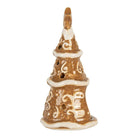 Tea light holder Christmas tree Ø 8x15 cm Brown Ceramic by Clayre & Eef.