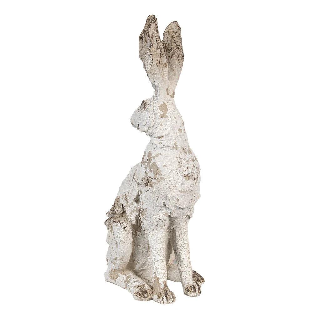 Hasenfigur 47 cm Beige Polyresin Osterdekoration von Clayre & Eef.