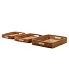 Rectangular Rattan Tray | Serving Tray | Large Decorative Tray AMAHAI Brown (3 sizes) by Soeji