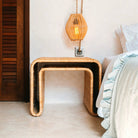 Rattan Side Table with Stable Metal Frame – Handcrafted Coffee Table BAYU by Soeji