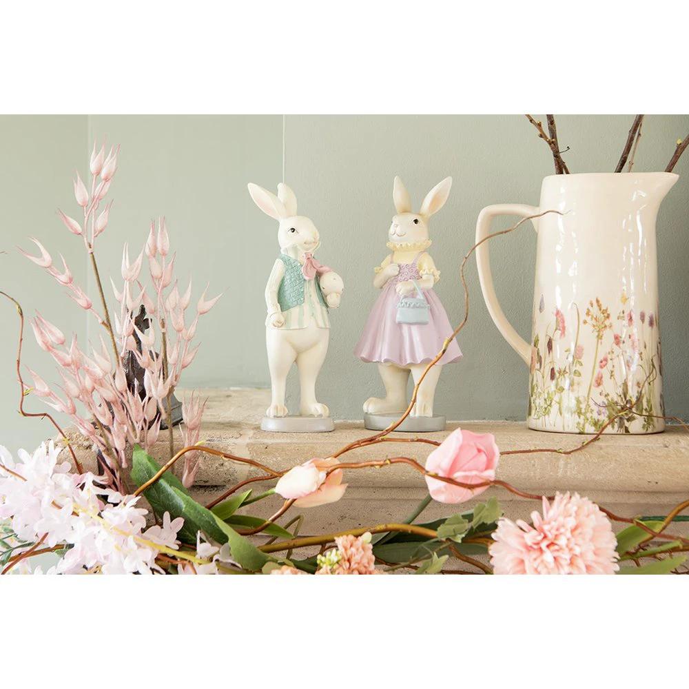 Decoration rabbit 12x10x27 cm by Clayre & Eef.