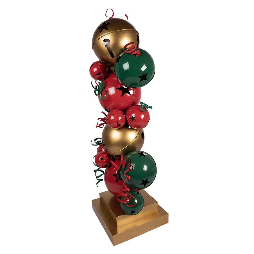 Christmas Decoration Statue 73x56x185 cm Red Green Metal by Clayre & Eef.