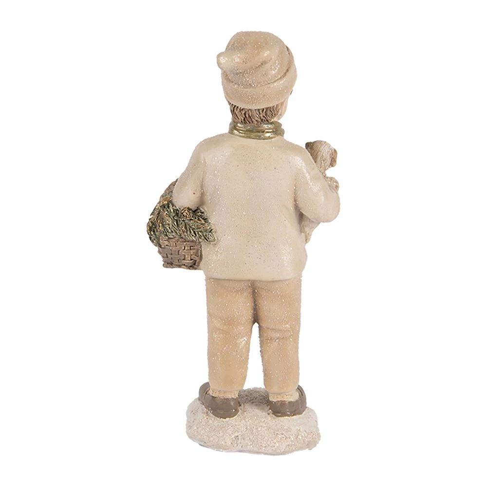Decoration image child 9x7x18 cm beige plastic by Clayre & Eef.