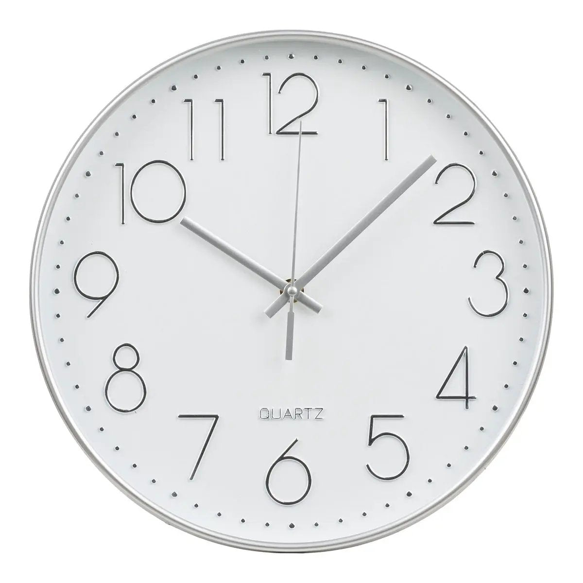 Lalibela Wall clock, silver, silent movement, ø30 cm by EMIRELLE