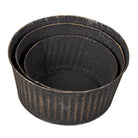 Pflanzenhalter Ø 24x11 / Ø 21x10 / Ø 19x8 cm (Set mit 3) von Clayre & Eef.
