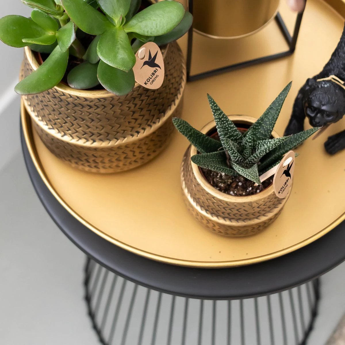 Hummingbird Home | Decorative bowl - Round gold tray Ø30cm by Kolibri Company