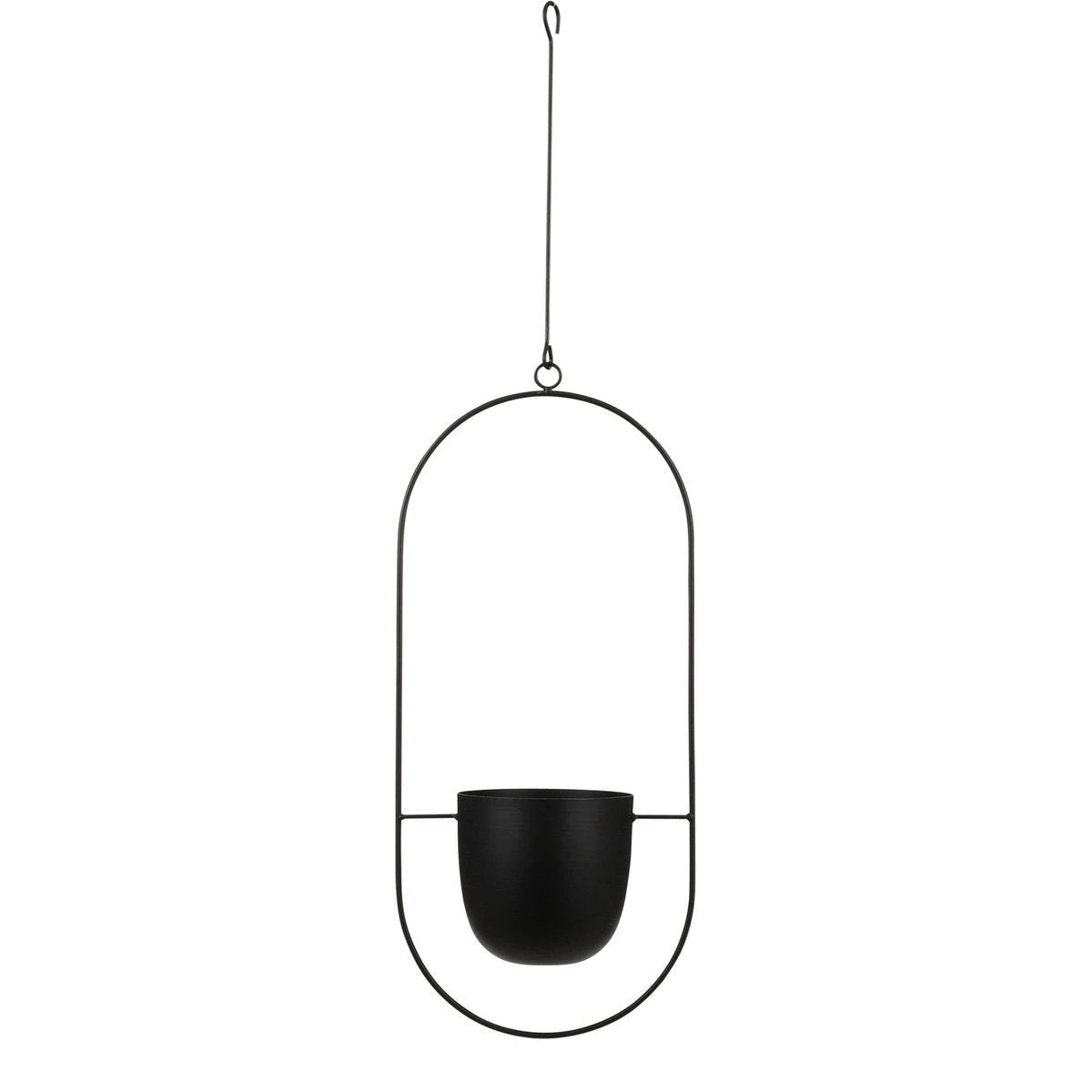Flowerpot hanging inside Dexter Black by Mica Decorations
