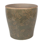 Flowerpot Ø 18x17 cm Green Ceramic by Clayre & Eef.