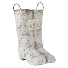 Pflanzenhalter Stiefel 18x24x31/35 cm grauer Metall-Blumentopf von Clayre & Eef.