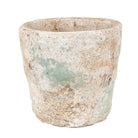 Flowerpot Ø 11x11 cm Beige Green Terracotta by Clayre & Eef.