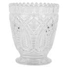 Tea light holder Ø 9x10 cm Transparent Glass by Clayre & Eef.