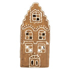 Tea light holder House 8x7x16 cm Brown Ceramic by Clayre & Eef.