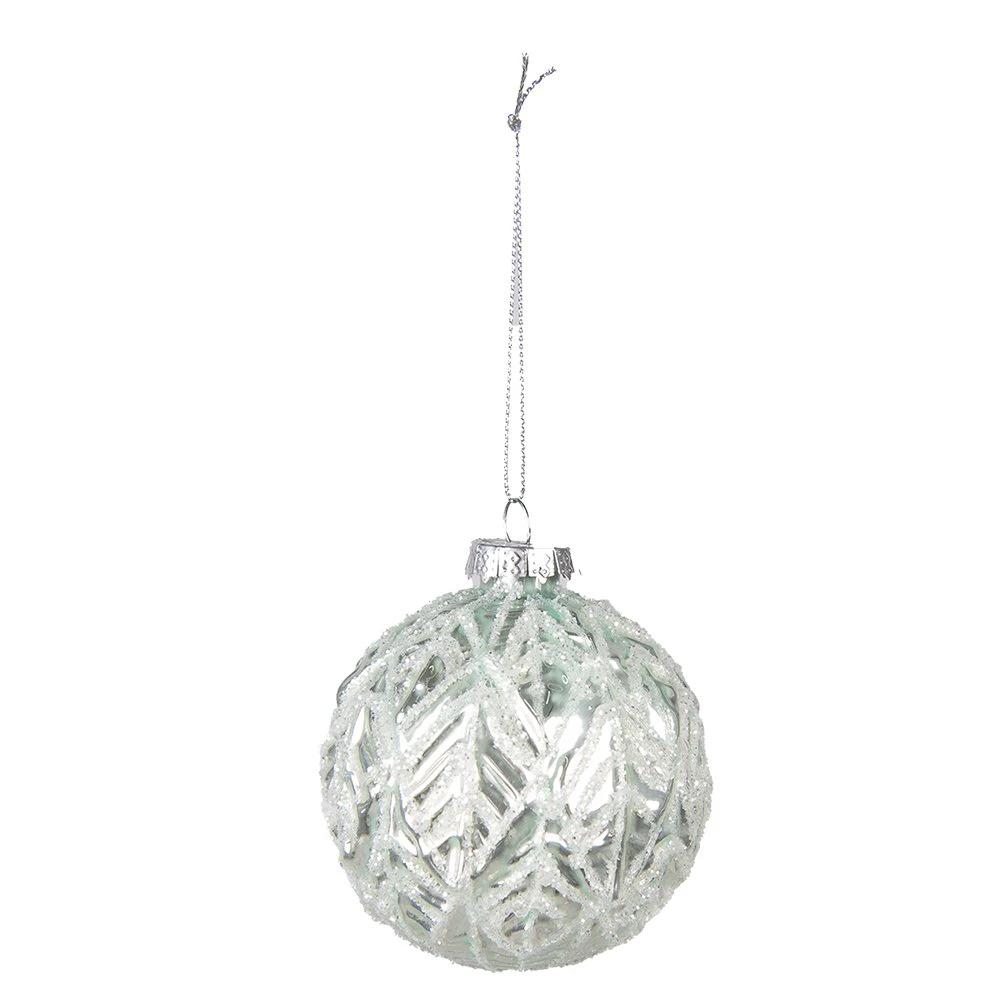 Weihnachtskugel-Set aus 2 Stück Ø 8 cm, grüne Weihnachtsdekoration aus Glas von Clayre & Eef.
