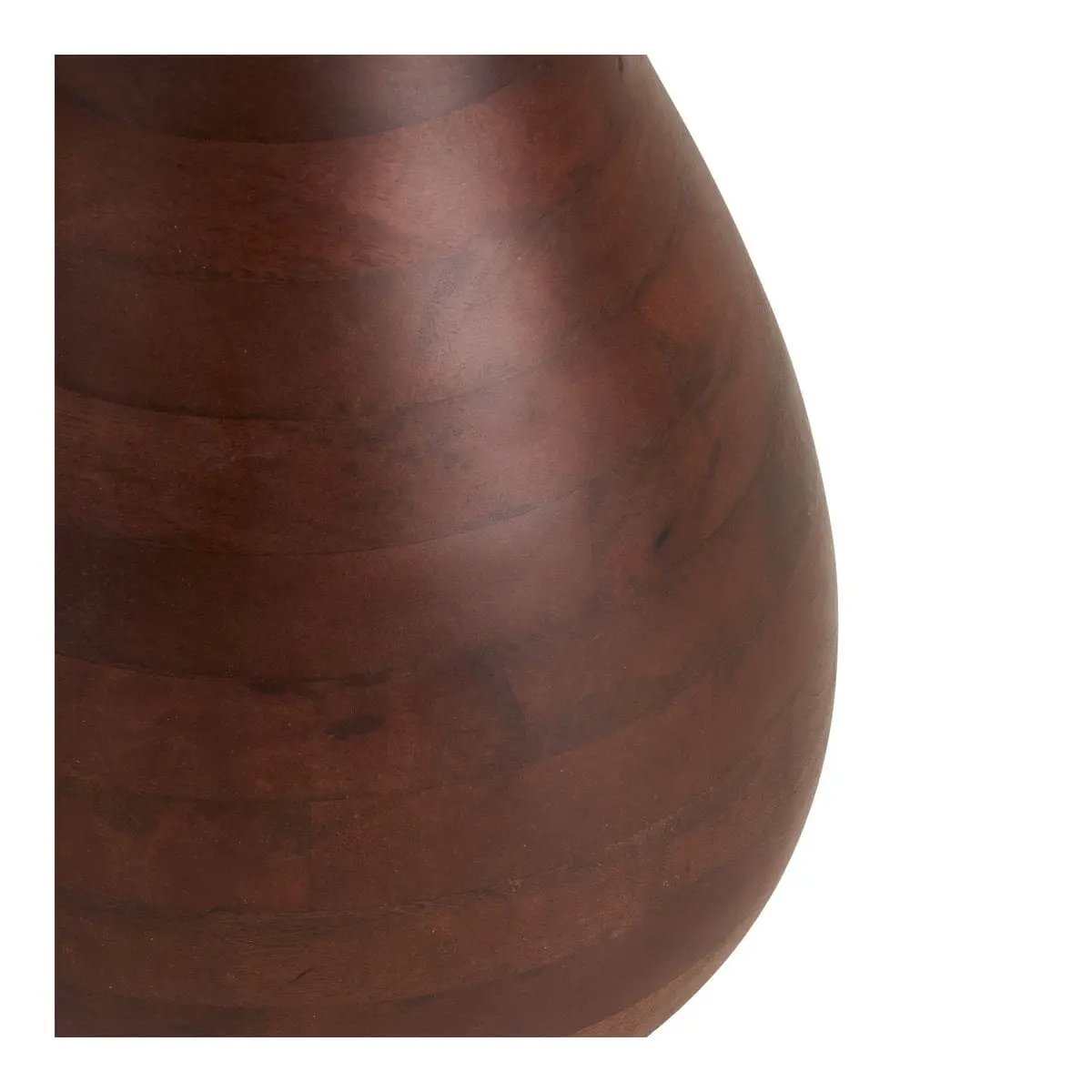 Heide Side table, mango wood/marble, dark brown/white, ø40x41 cm by EMIRELLE