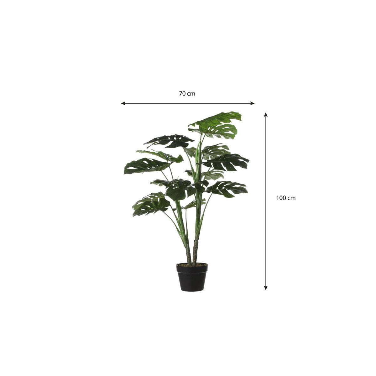 Artificial plant Monstera green by Mica Decorations
