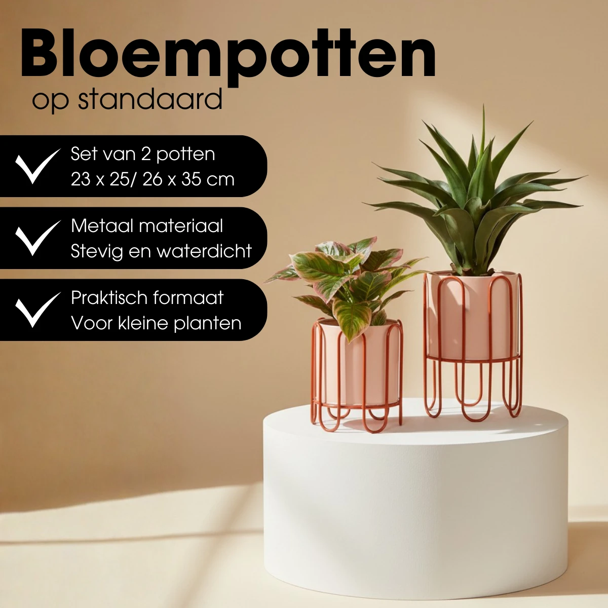 Flowerpot inside Dione Pink by Mica Decorations