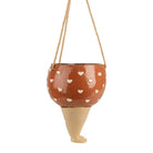 Plant Hanger 17x15x20 cm Pink Beige Ceramic Woman Flower Pot by Clayre & Eef.
