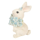 Decoration Statue Rabbit 9x10x13 cm White Plastic by Clayre & Eef.