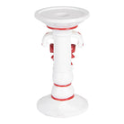 Candlestick Ø 9x18 cm white plastic by Clayre & Eef.