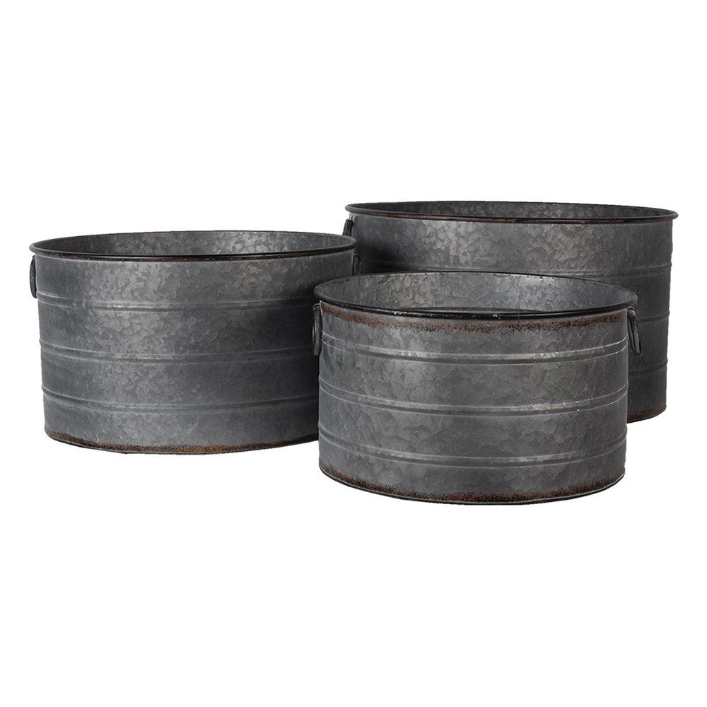 Decoration plant holder (3) Ø 51x30 / Ø 46x26 / Ø 41x23 cm by Clayre & Eef.