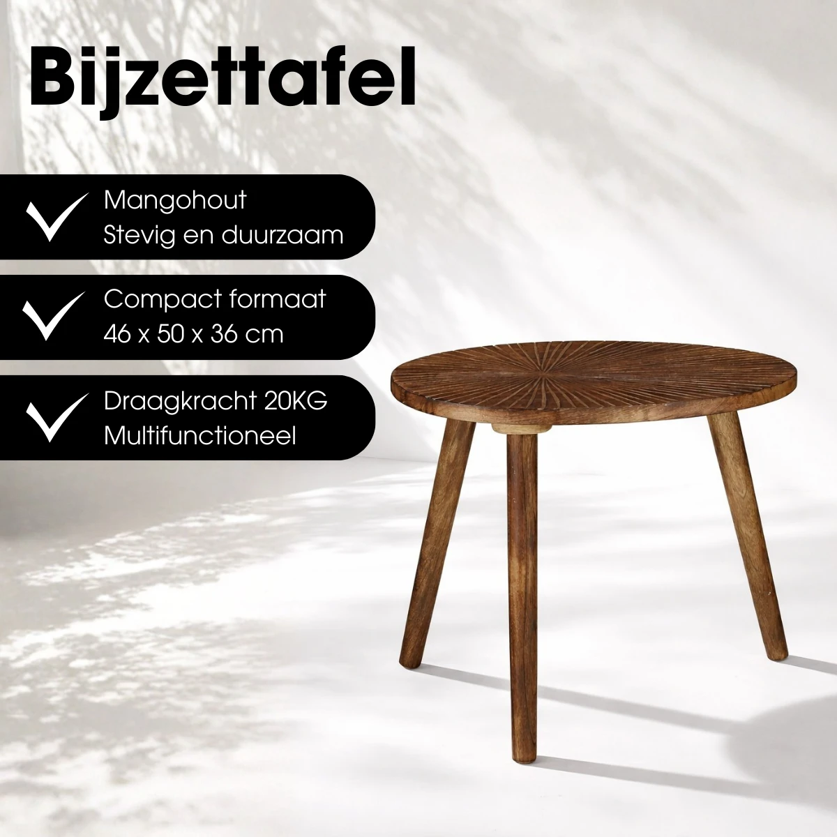 Side table Pomante Dark brown by Mica Decorations