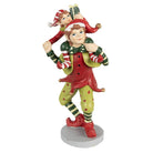 Christmas Decoration Statue Elf 19 cm Red Green Polyresin Christmas Figures by Clayre & Eef.