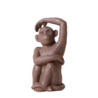 Hummingbird Home | Ornament - Decoration statue Sitting Monkey - Brown by Kolibri Company