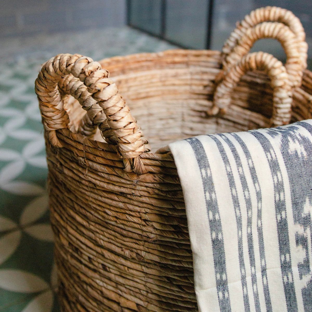 Laundry Basket SYAILENDRA | Plant Basket | Storage Basket made from Banana Fibre (3 sizes) by Soeji