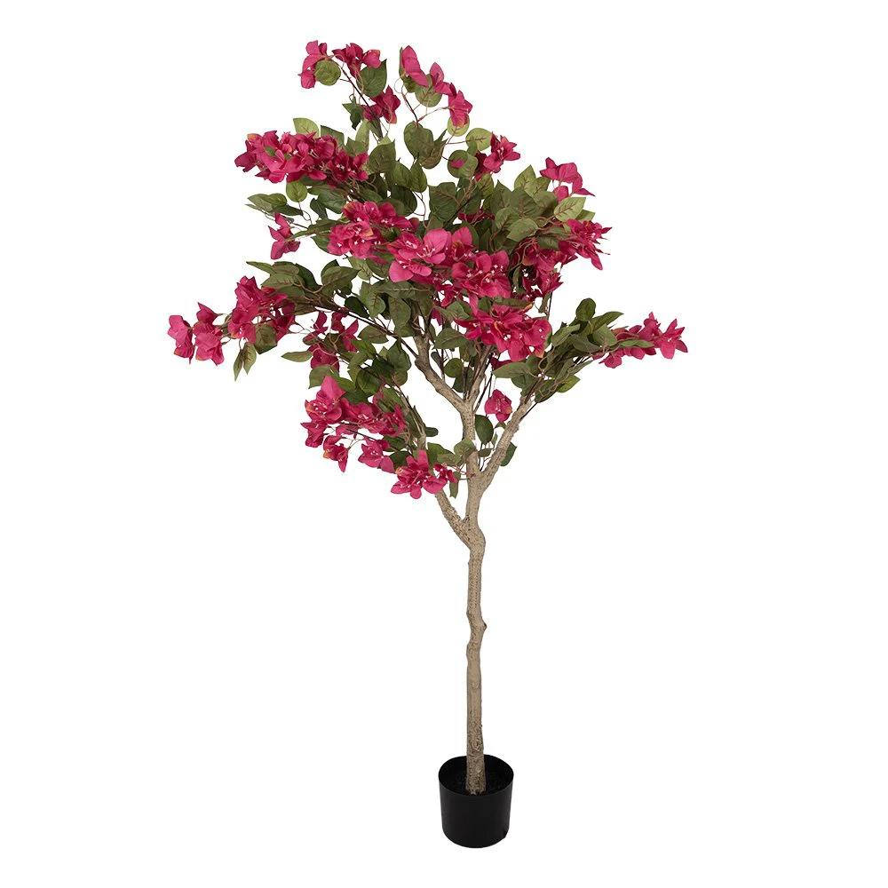 Artificial tree Bougainvillea 55x55x130 cm Pink Plastic by Clayre & Eef.